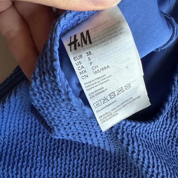 H&M Women's Blue One Piece Swimsuit - Picture 7 of 8